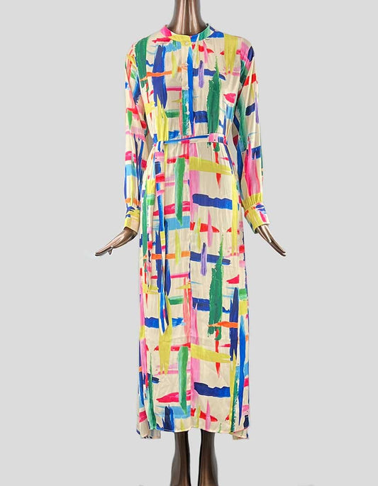 Essentiel Antwerp Valila Long Shirt Dress Multi Color - 8 US
