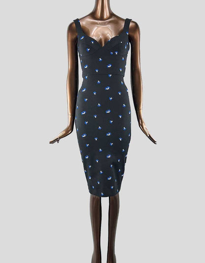 Victoria Beckham Sweetheart Neckline Midi Dress Size: 38 IT | 2 US