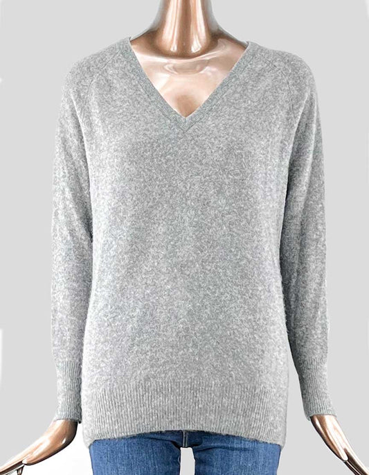 EQUIPMENT Grey Cashmere V-Neck Sweater Size: X-Small