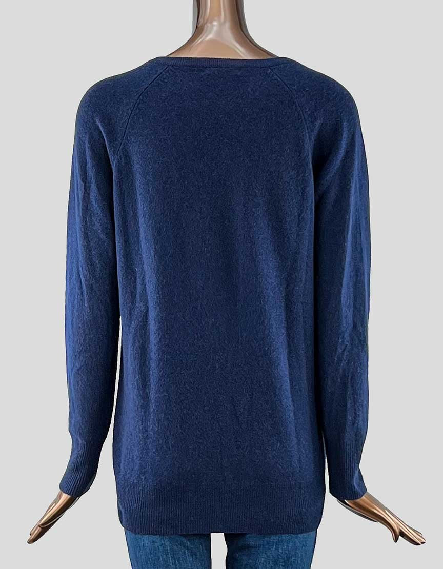 Equipment Women's Blue Cashmere V-Neck Sweater X-Small