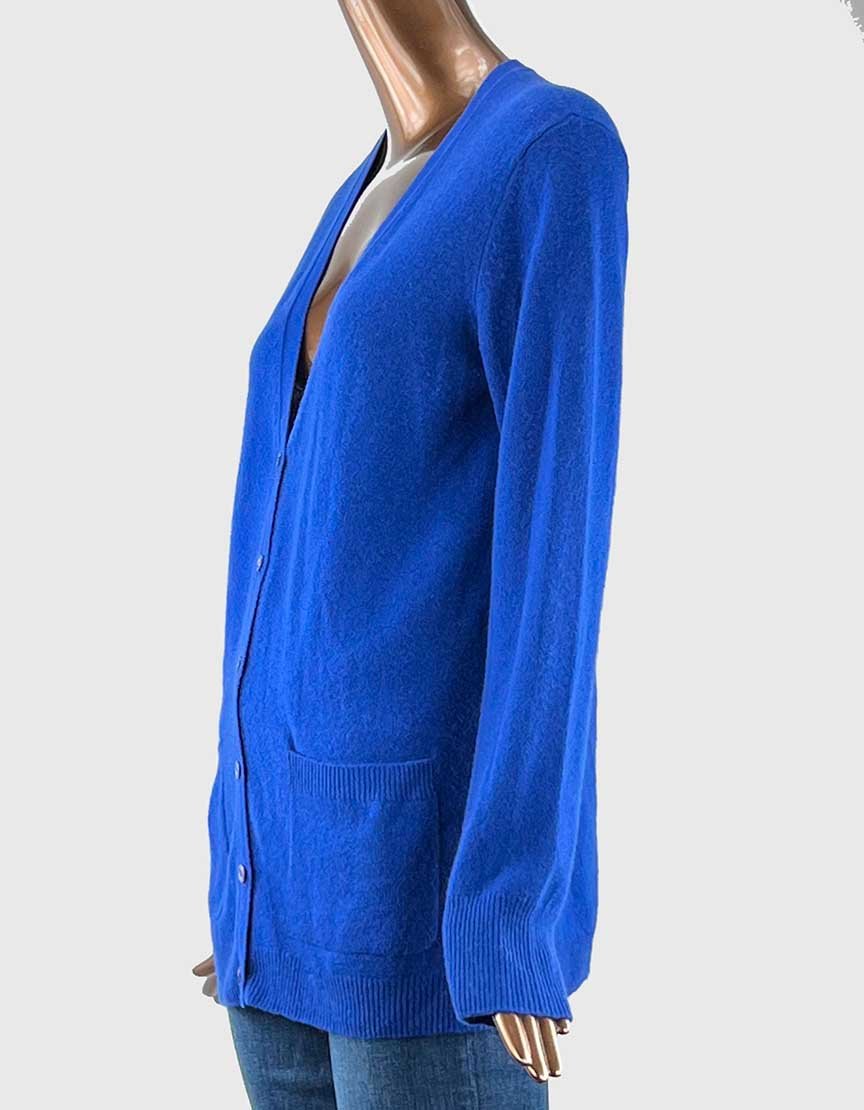 Equipment Women's Electric Blue Long Cardigan Size Medium
