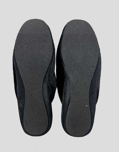 PATRICIA GREEN Glam Black Velvet Slippers - 8 US