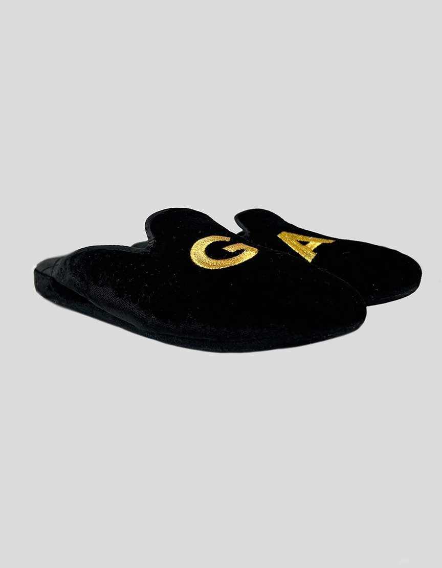 PATRICIA GREEN Glam Black Velvet Slippers - 8 US