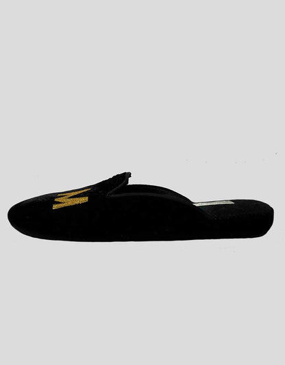 Patricia Greene Glam Black Velvet Slippers Women Size 8 US