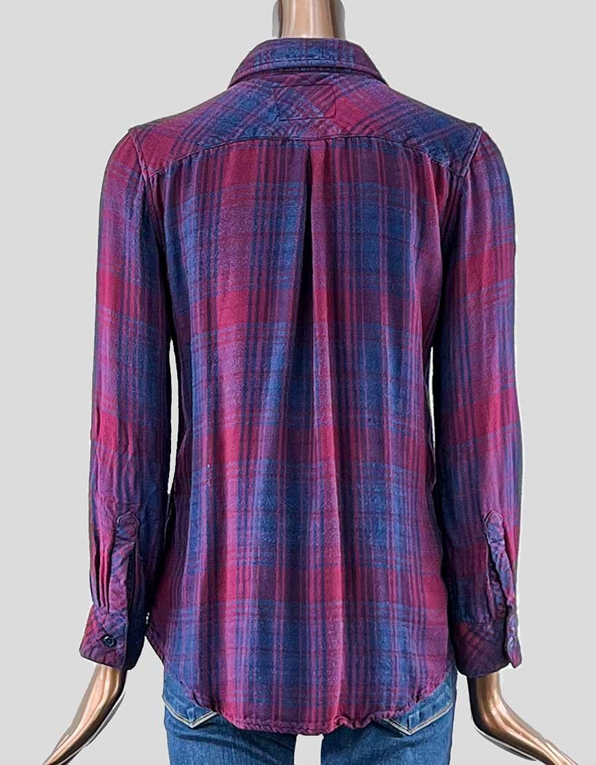 Rails Red And Blue Plaid Button Down Flannel Shirt Small