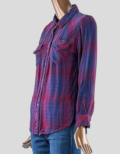 Rails Red And Blue Plaid Button Down Flannel Shirt Small