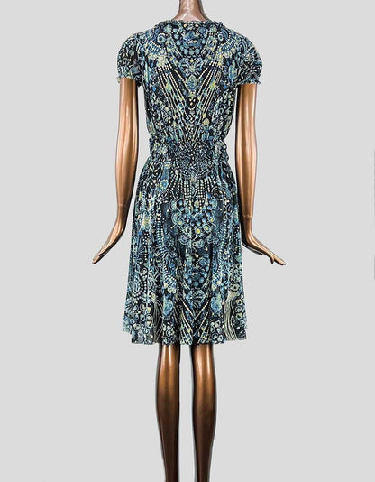 Jean Paul Gaultier Soliel Blue A Line Mini Dress Size Small