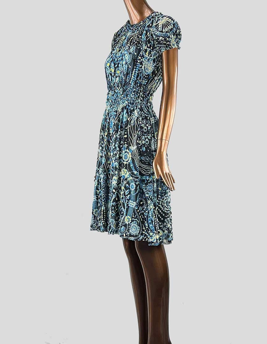 Jean Paul Gaultier Soliel Blue A Line Mini Dress Size Small