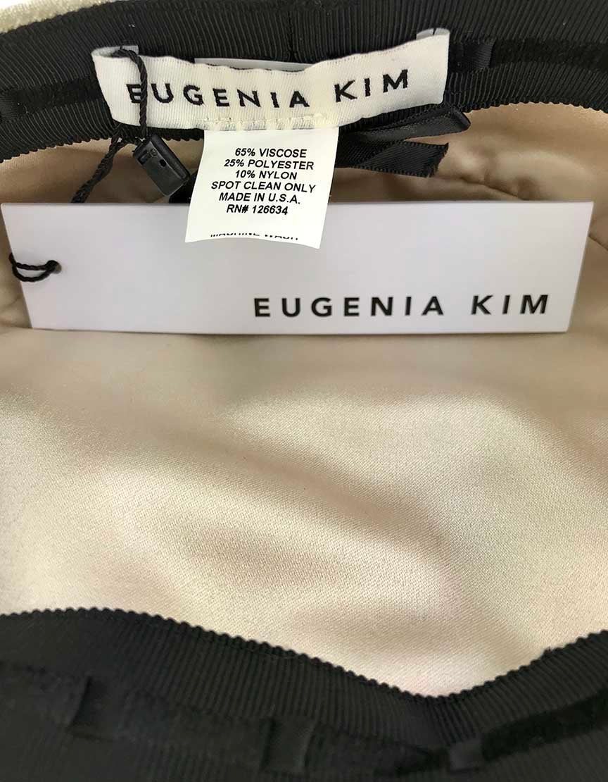 Eugenia Kim Elyse Champagne Hat With Bead Detail Size 0 S
