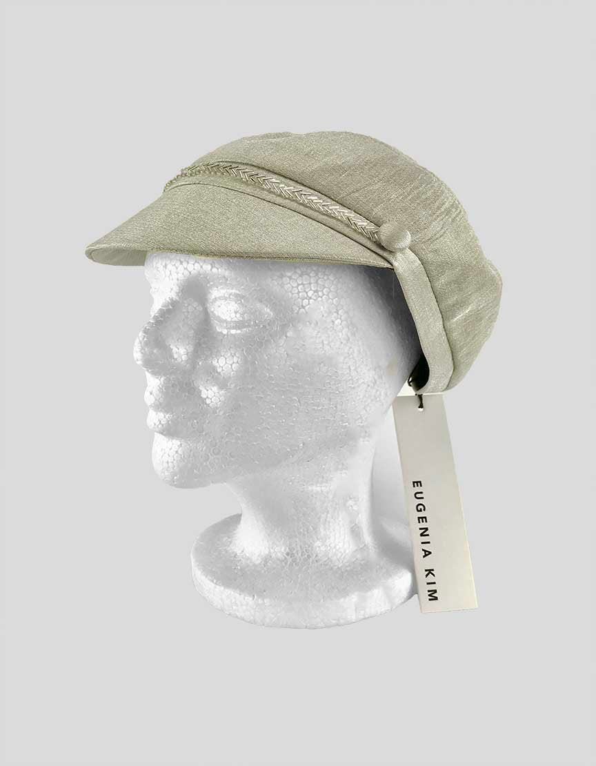 Eugenia Kim Elyse Champagne Hat With Bead Detail Size 0 S