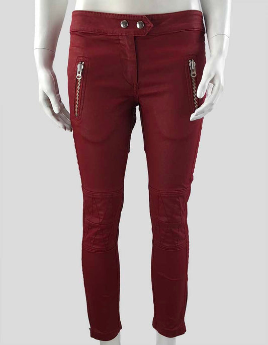 ISABEL MARANT For H&M Red Moto Pants - 38 EU |  8 US