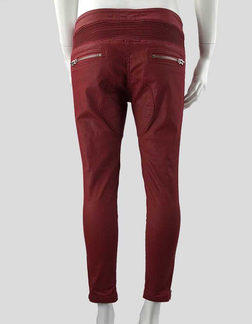 Isabel Marant For H M Red Moto Pants Size 38 Eu 8 US