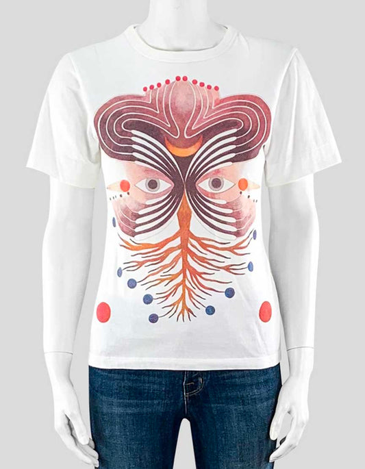 CHLOE White Graphic T-Shirt - Small