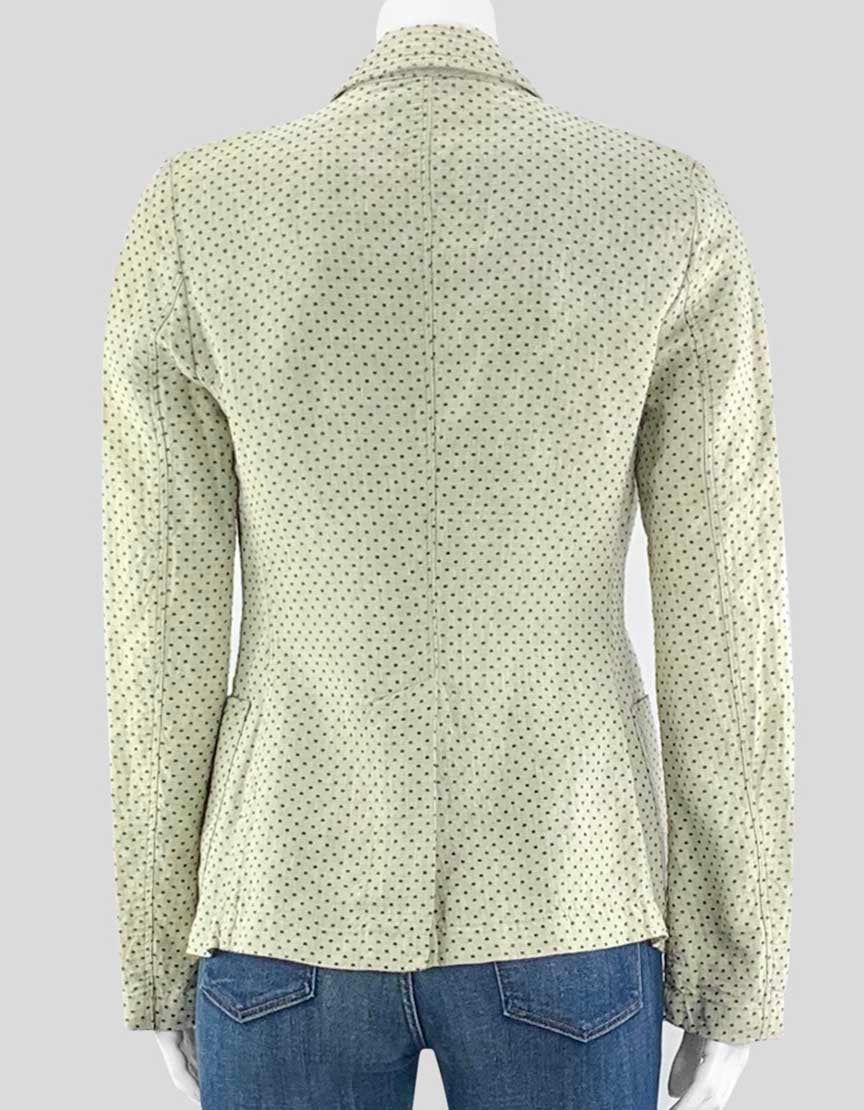 Massimo Alba Greeen And Blue Polka Dot Blazer 0US