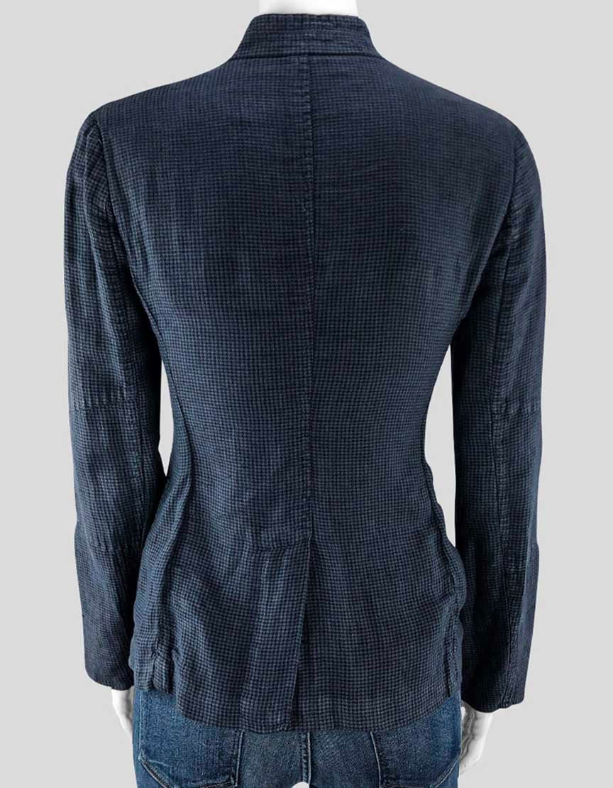 Massimo Alba Dark Blue Linen Jacket Size 2 US
