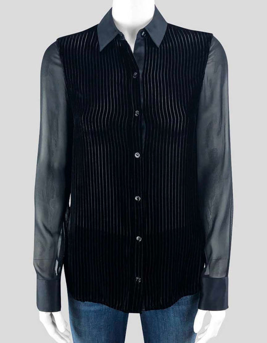Rag & Bone Velvet Blouse - X-Small