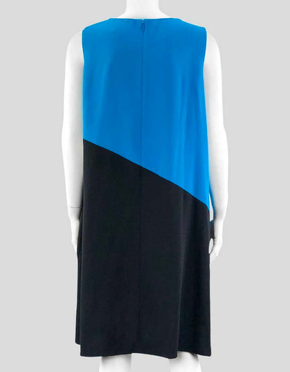 Calvin Klein Sheath Dress In Blue And Black 14 US