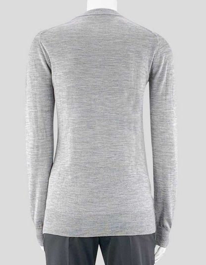 Proenza Schouler Grey Sweater Embroidered Front X-Small