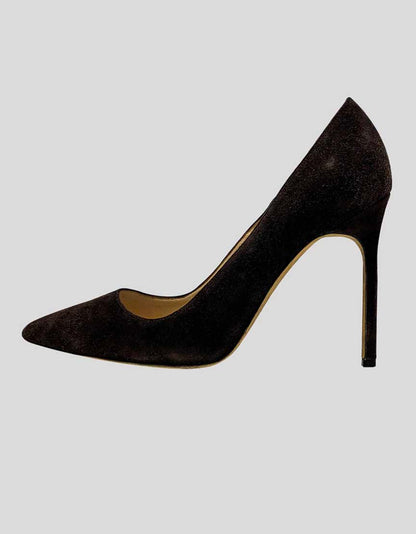 Manolo Blahnik Bb Brown Suede Pumps - 36.5 IT | 6.5 IT