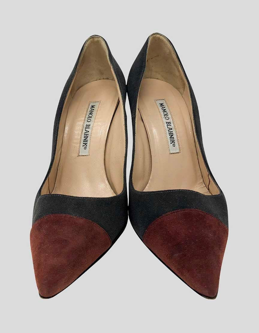 MANOLO BLAHNIK Bb Suede Pumps - 36.5 IT | 6.5 US