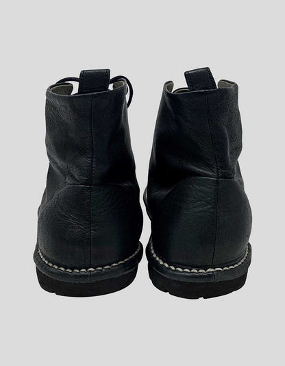 Marsell Black Leather Lace Up Ankle Boots Women 36.5 It