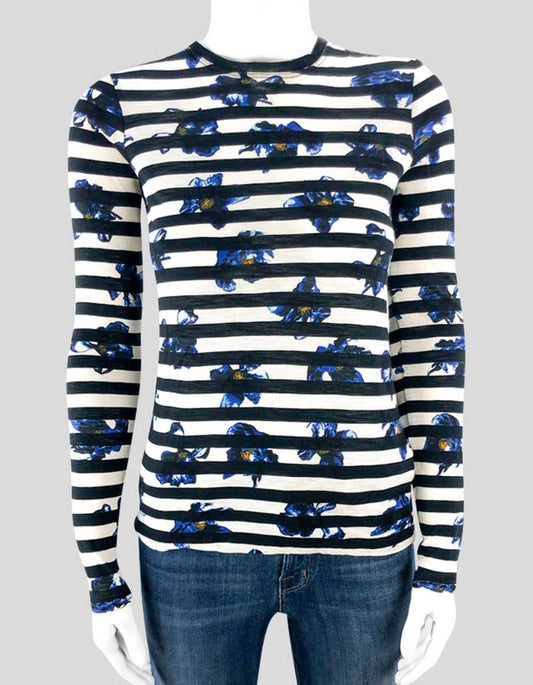 Proenza Schouler Striped Flower Top - X-Small