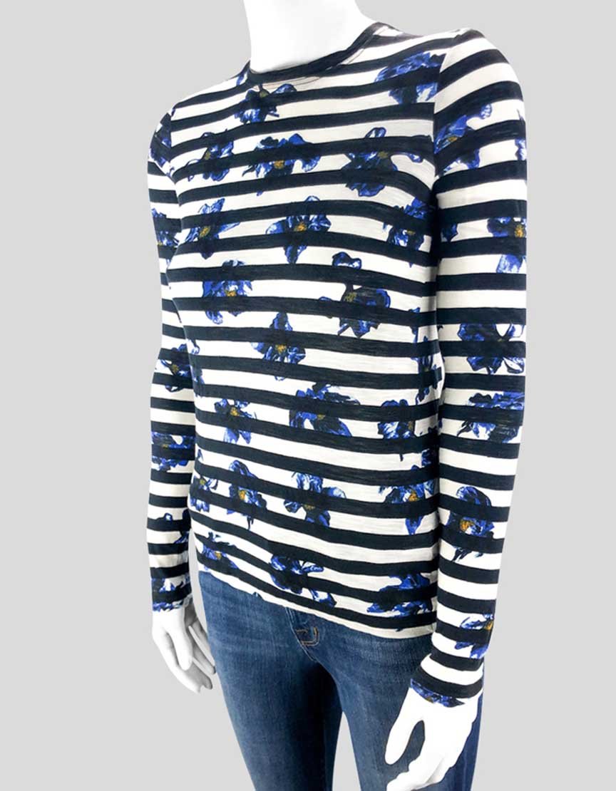 Proenza Schouler Striped Flower Top - X-Small
