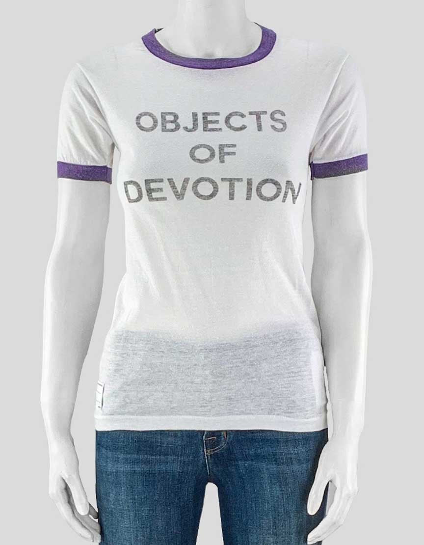 Icons Objects Of Devotoin White Printed Tee Size Small