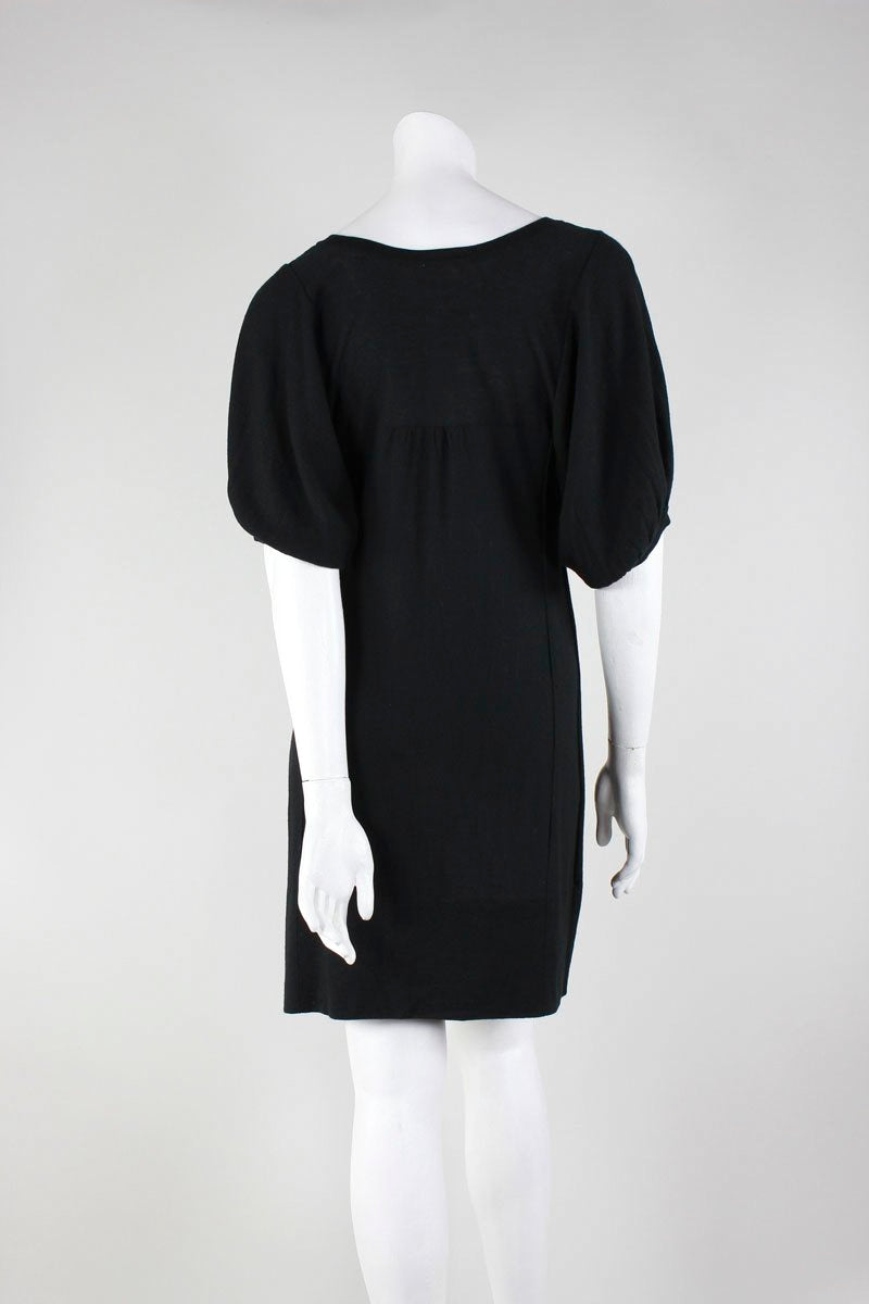 Emma Posh Scoop Neck 3/4 Length Sleeve To The Knee Knit Dress