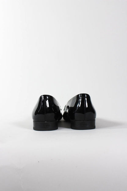 TOD's Black Penny Loafer Style Patent Leather Flats Size 39
