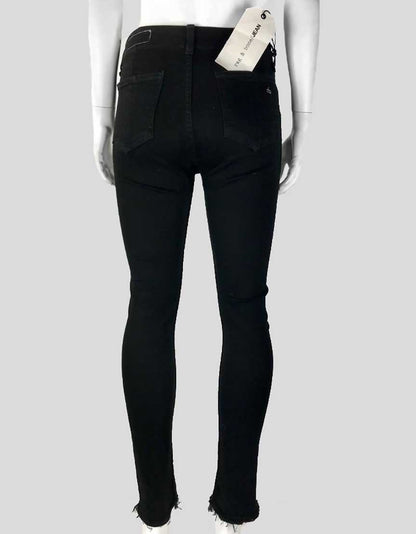 Rag & Bone Black Denny Raw Edged Carpenter Jeans - 27 US