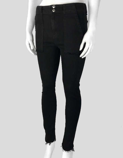 Rag & Bone Black Denny Raw Edged Carpenter Jeans - 27 US