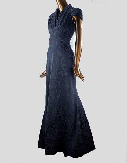 Zac Posen Navy Blue Gown - 4 US