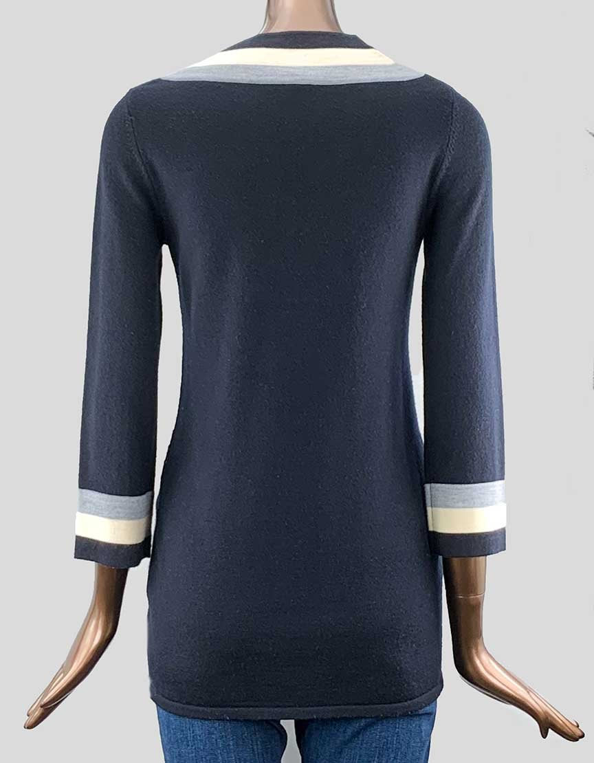 Tory Burch Merino Wool Striped Sweater X-Small