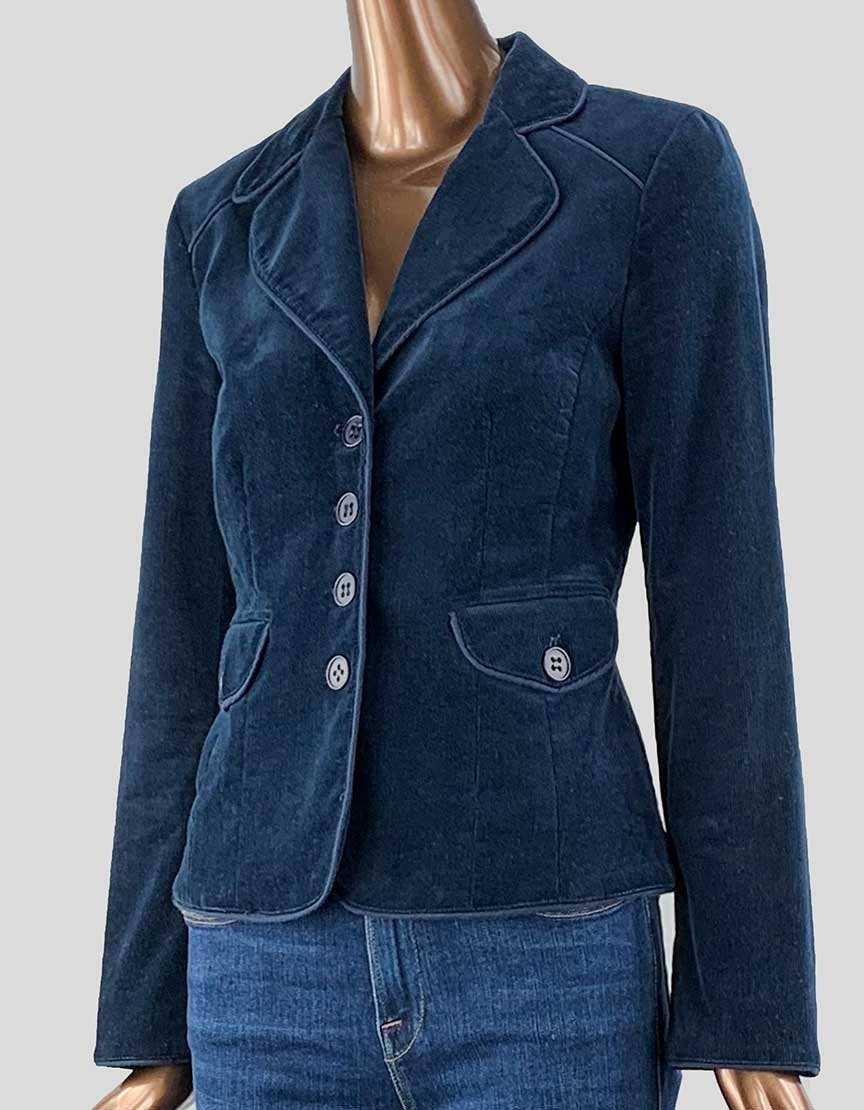 Cynthia Steffe Blue Curduroy Blazer 6 US