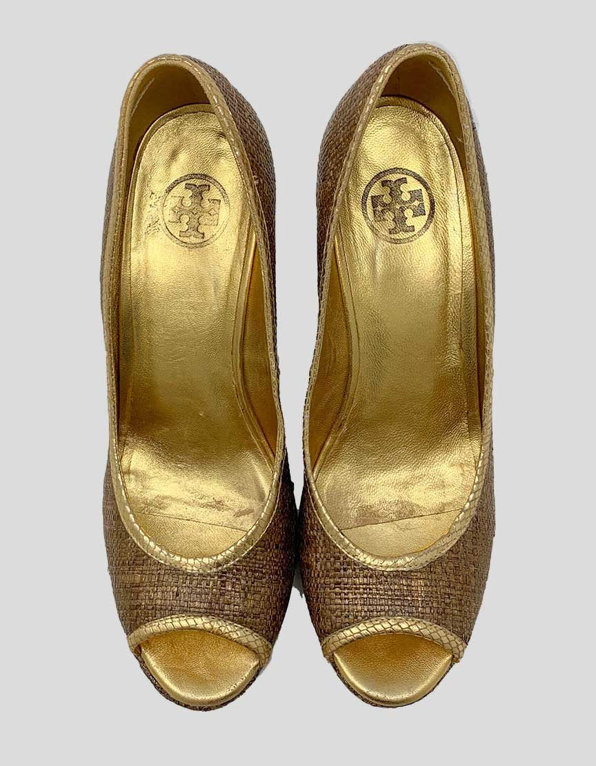 TORY BURCH Raffia Wedges - 9 US