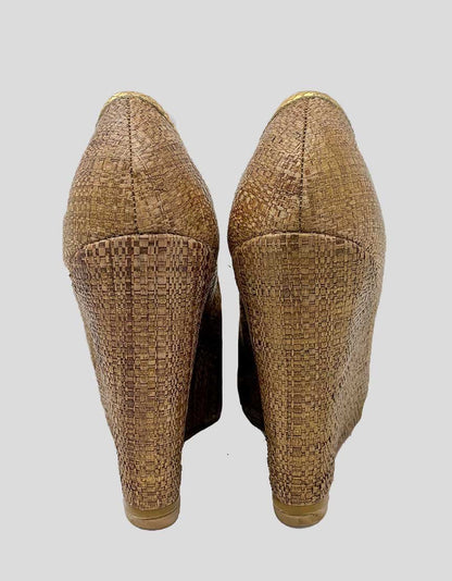 TORY BURCH Raffia Wedges - 9 US