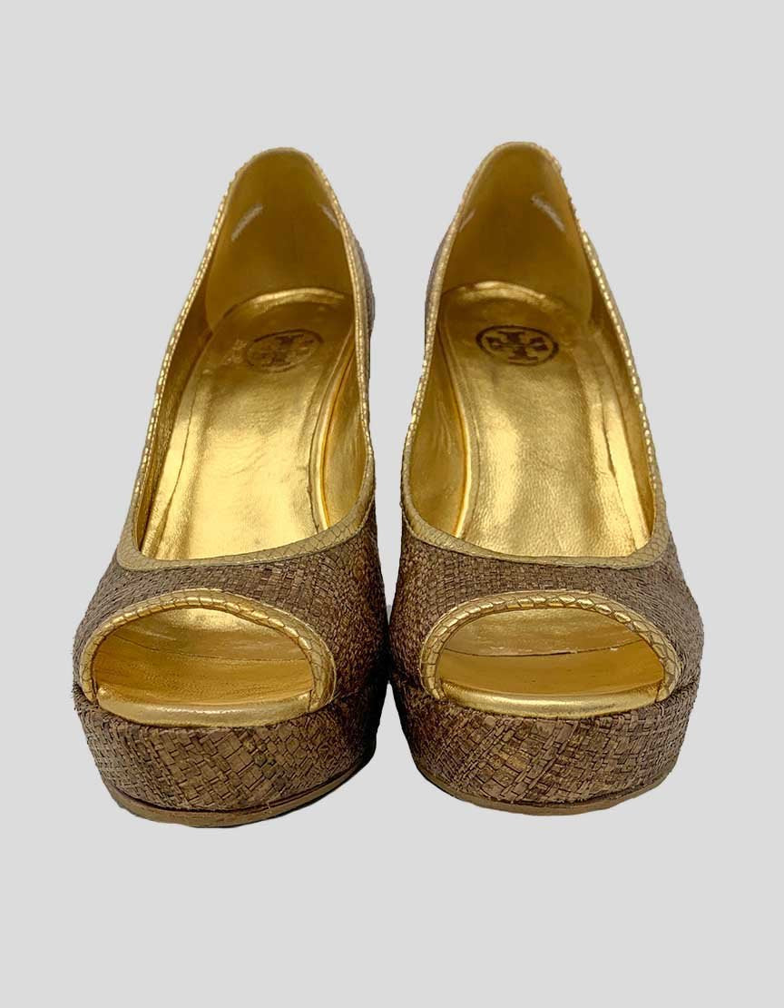 TORY BURCH Raffia Wedges - 9 US