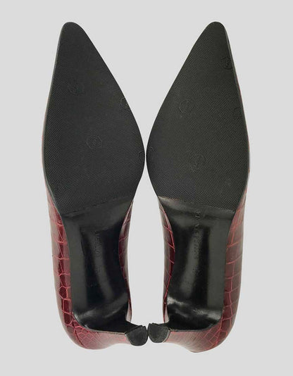 BOTTEGA VENETA Red Leather Heels - 37 IT | 7 US