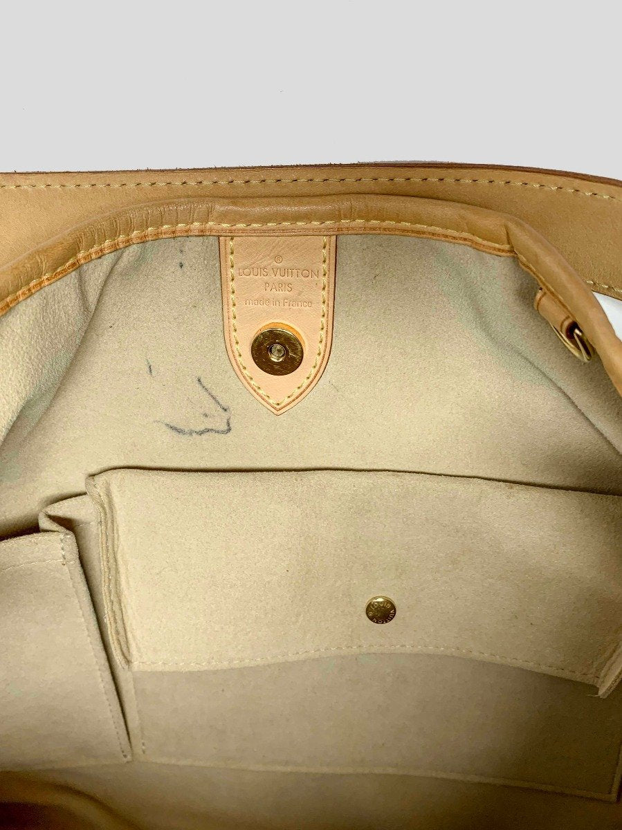 LOUIS VUITTON Brown and Tan Monogram Galleria PM Shoulder Bag