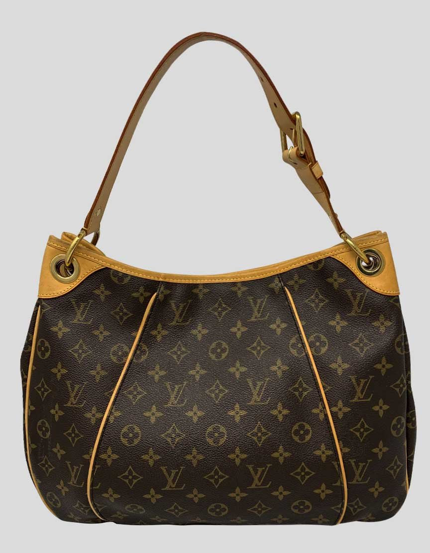 LOUIS VUITTON Brown and Tan Monogram Galleria PM Shoulder Bag