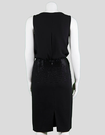 Carmen Marc Valvo Collection Black Sleeveless To The Knee Cocktail Dress - 6 US