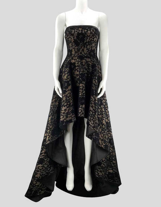 Tadashi Shoji Demi High Low Strapless Evening Gown Size 2 US