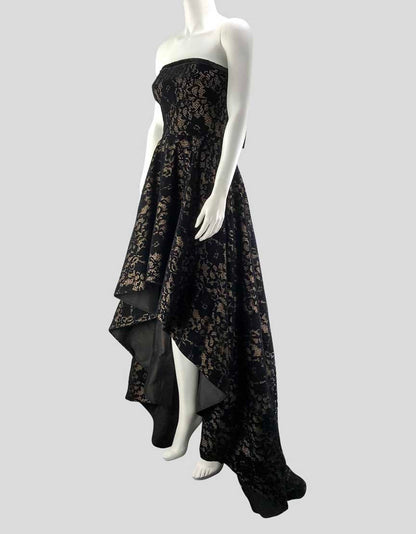 Tadashi Shoji Demi High Low Strapless Evening Gown Size 2 US