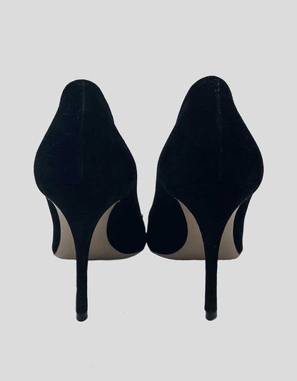 Miu Miu Satin Jeweled Evening Pumps With Pointed Toe Size 38.5 It 8.5 US