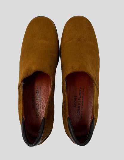 Donald J Pliner Brown Suede Flats