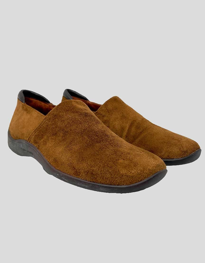 Donald J Pliner Brown Suede Flats