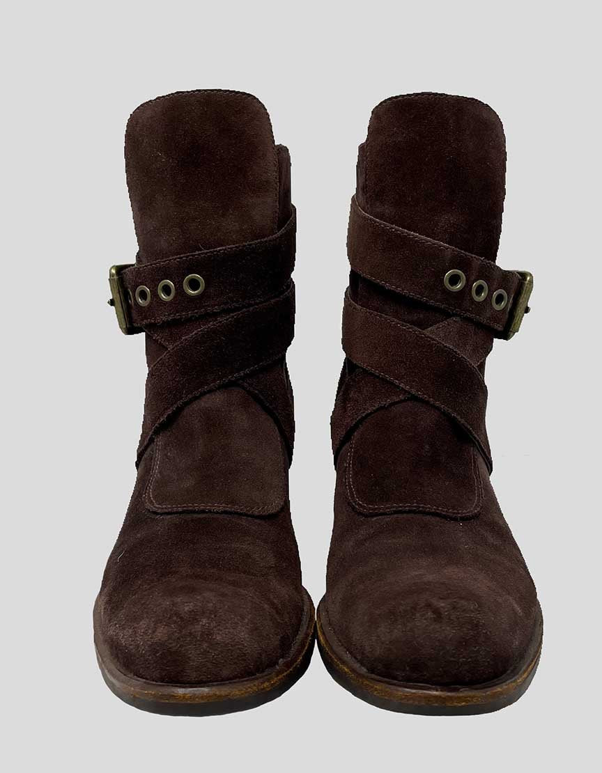 Cole HAAn G Series Brown Suede Boots