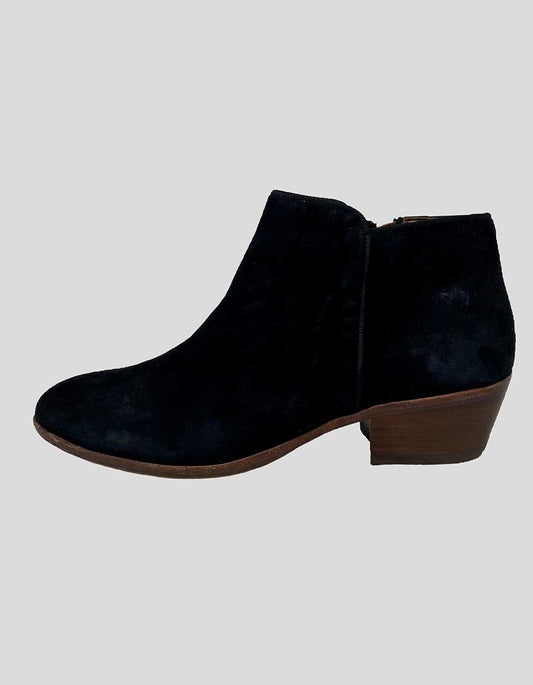 Sam Edelman Petty Black Suede Ankle Boots - 8.5 US