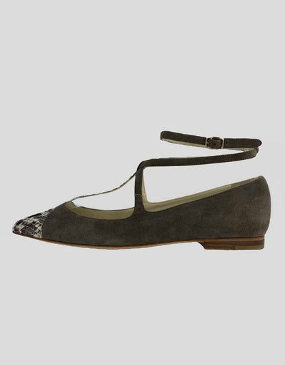 SARAH FLINT Nancy Brown Suede Flats - 36 IT | 6 US